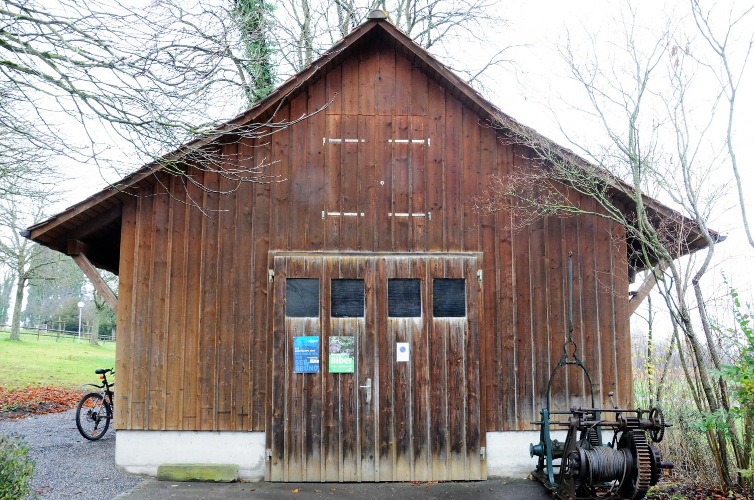 Im Werkstattgebäude wird im Mai 2019 eine Ausstellung zum Warentransport am See zu sehen sein.